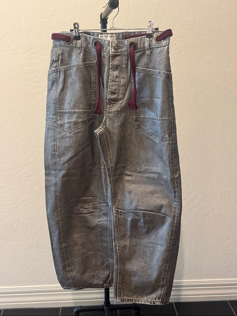 Nwot Free People We The Free Moxie Low-Slung Barrel Jeans